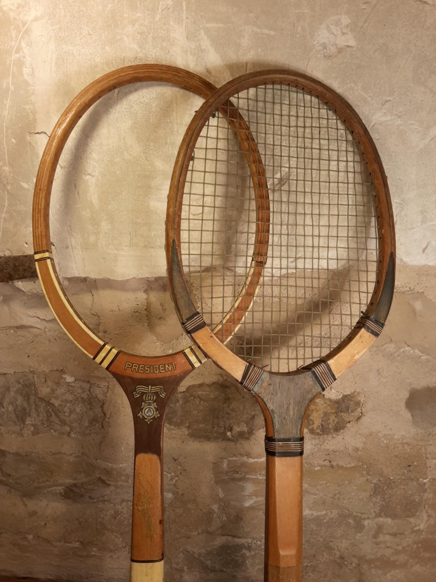 Raquettes de tennis en bois PRESIDENT