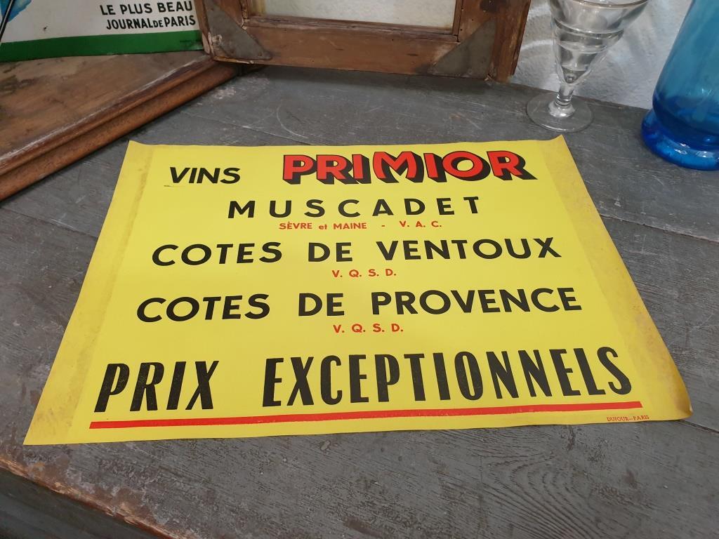 0 affiche publicite vins primior