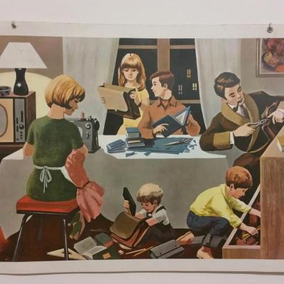 0 affiche scolaire 1967 1 et 2