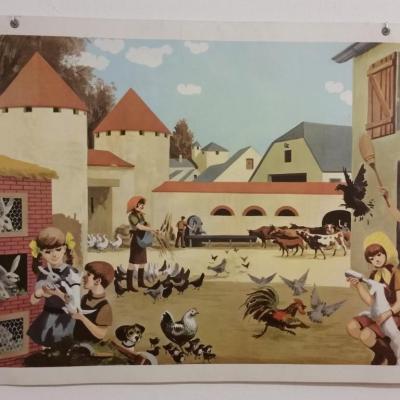 0 affiche scolaire 1967 23 et 24