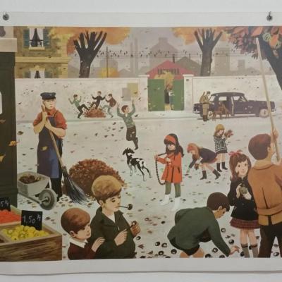 0 affiche scolaire 1967 7 et 8