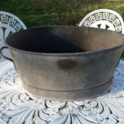 0 bassine zinc plaque