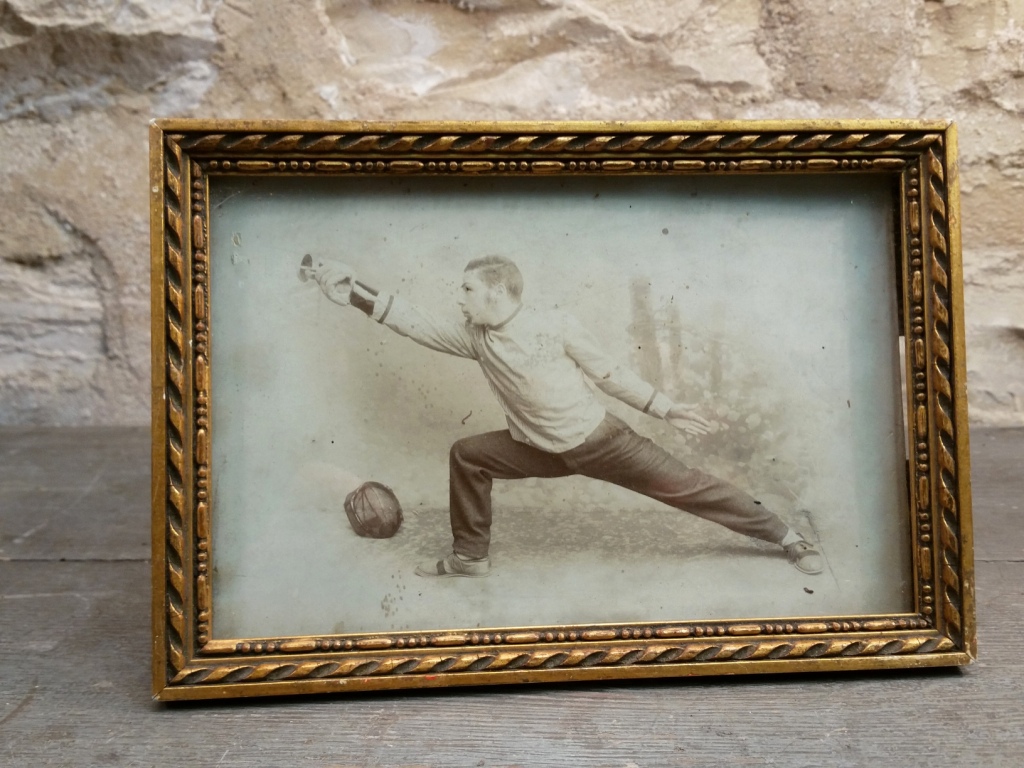 Photo Ancienne Escrime Escrimeur Debut eme Siecle Position Attaque