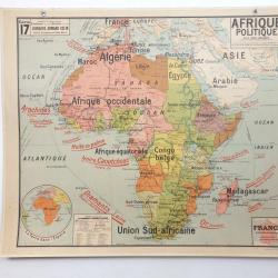 Carte Géographique Scolaire - Afrique -