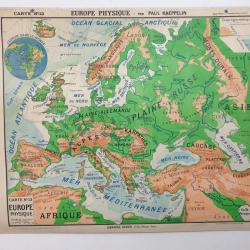 Carte Géographique Scolaire - Europe -