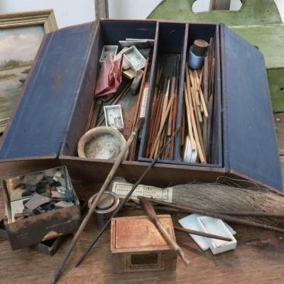 0 coffre outils de dessinateur peintre