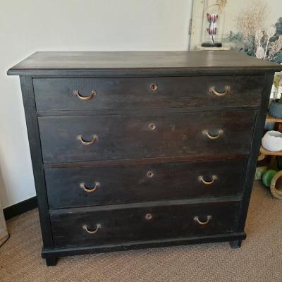 0 commode noire 4 tiroirs