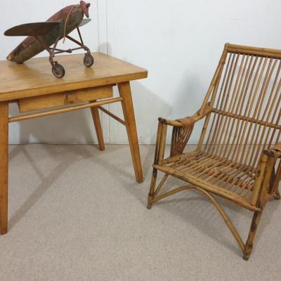 0 fauteuil enfant en osier et rotin