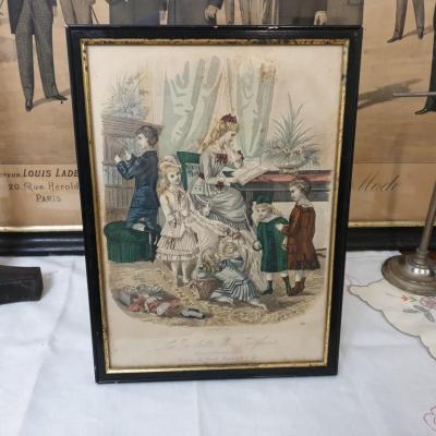 0 gravure mode 1900 les toilettes des enfants