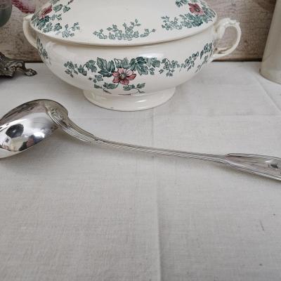 0 louche metal argente