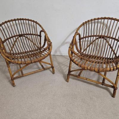 0 paire de fauteuil corbeille