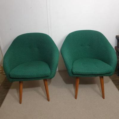 0 paire de fauteuils verts