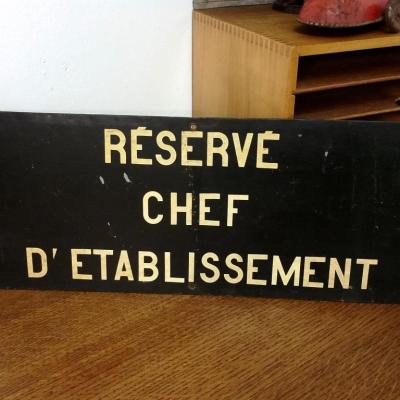 0 plaque chef d etablissement