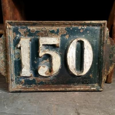0 plaque de rue fonte 150