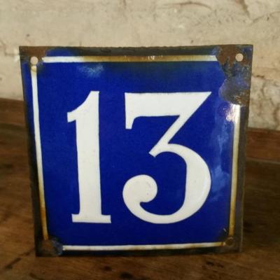 0 plaque de rue n 13