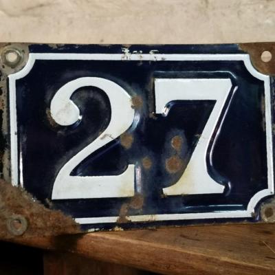 0 plaque de rue n 27