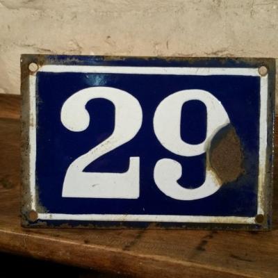 0 plaque de rue n 29