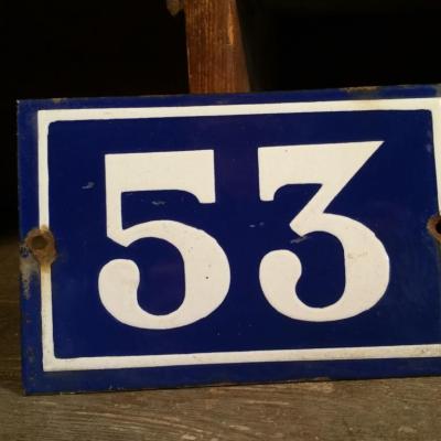 0 plaque de rue n 53