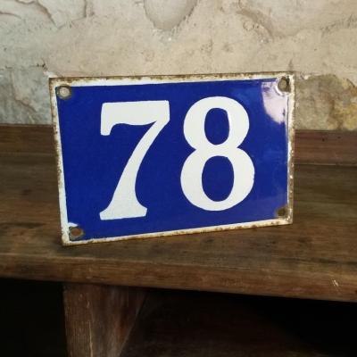 0 plaque de rue n 78