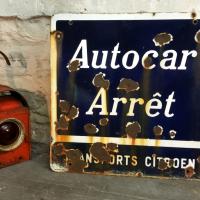 0 plaque emaillee autocar arrete citroen