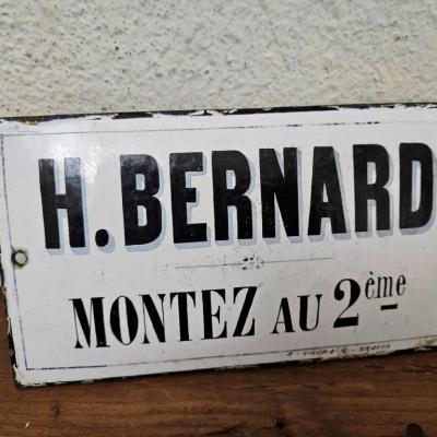 0 plaque emaillee bernard 2eme