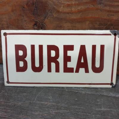 0 plaque emaillee bureau