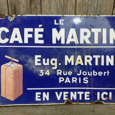 0 plaque emaillee cafe martin