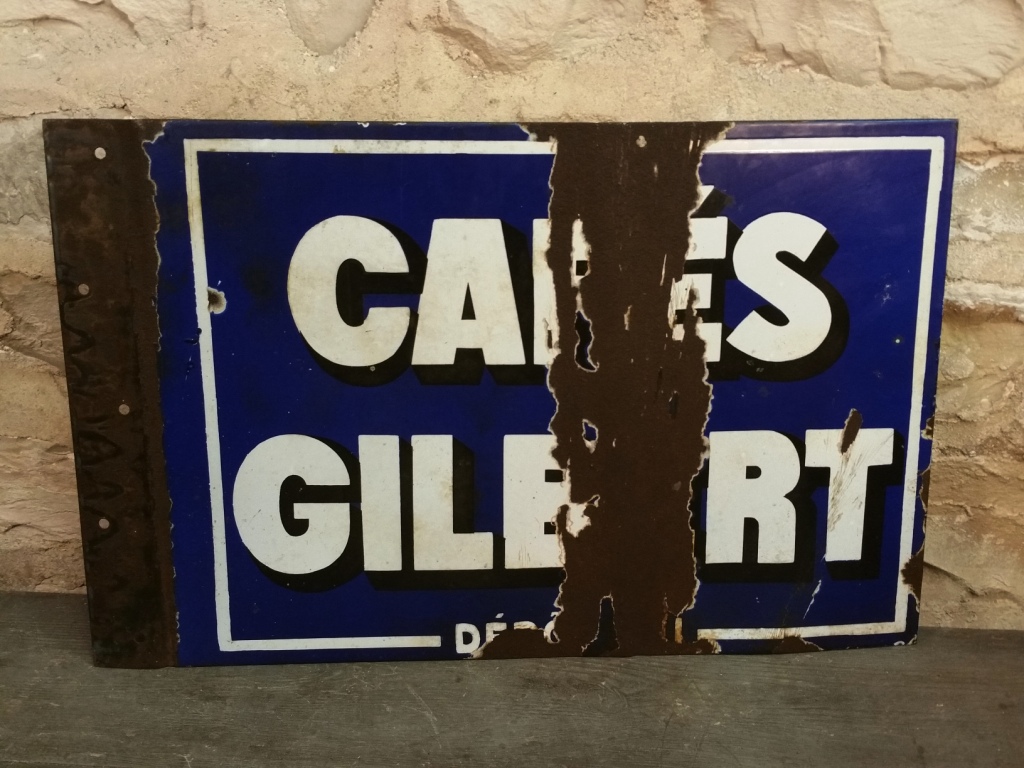 0 plaque emaillee cafes gilbert