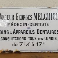 0 plaque emaillee docteur melchior