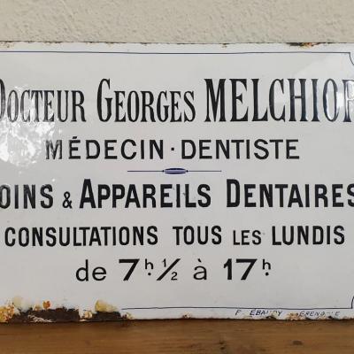 0 plaque emaillee docteur melchior