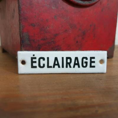 0 plaque emaillee eclairage