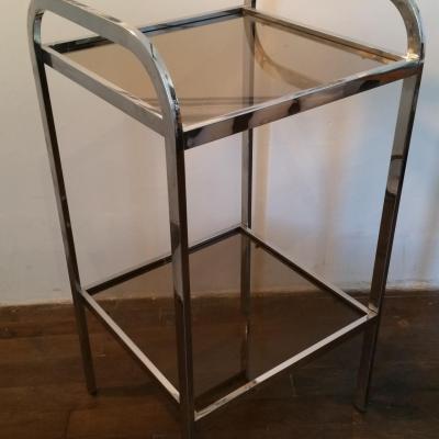 0 tablette verre fume inox 70 s
