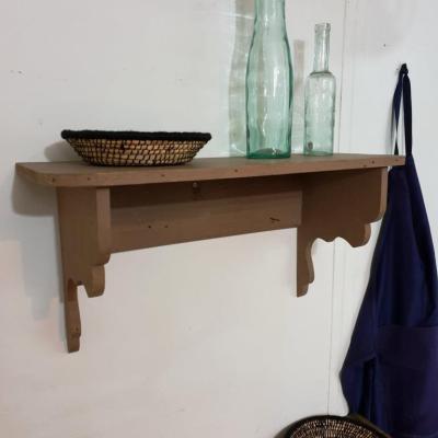 01 etagere murale en bois peint marron