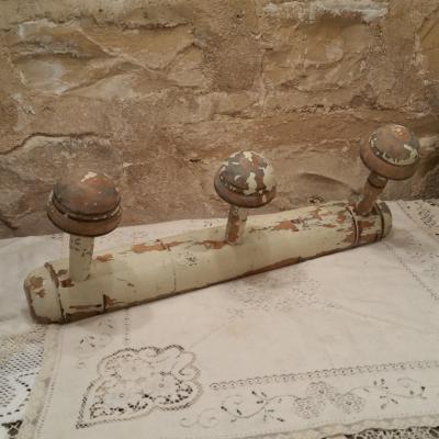 01 porte manteau shabby bois