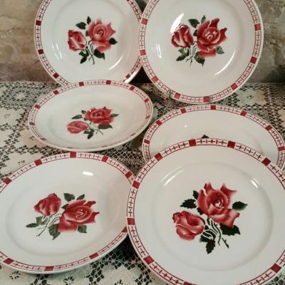 1 6 assiettes plates saverne
