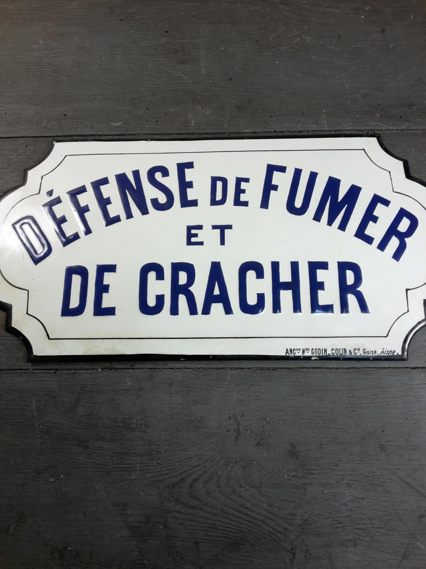 Plaque Maill E D Fense De Fumer Et De Cracher Plaque Maill E D Fense De Fumer Et De Cracher