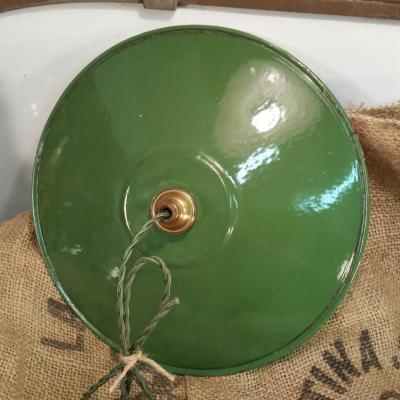 1 abat jour emaillee vert fil vert