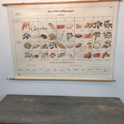 1 affiche d ecole allemande les vitamines
