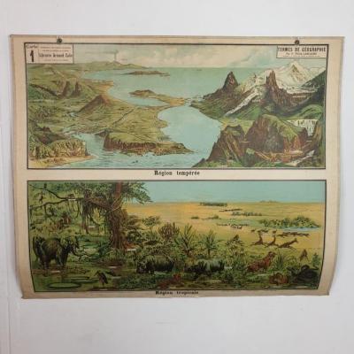 1 affiche d ecole armand colin les region