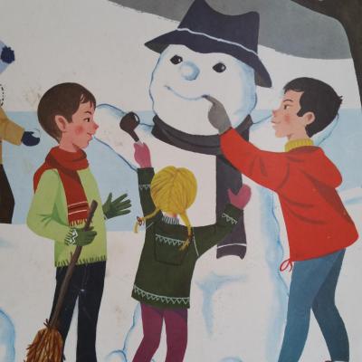 1 affiche hiver boule de neige hiver