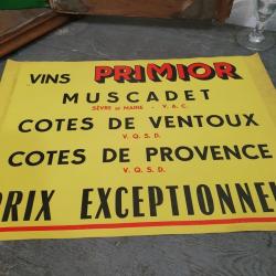 Affiche publicitaire vins PRIMIOR