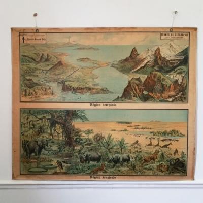1 affiche scolaire geographie