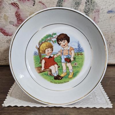 Assiette à bouillie Les Belles Fleurs