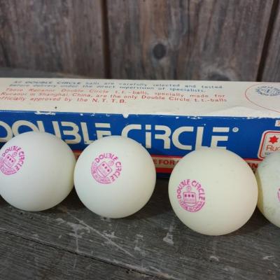 1 balles de tennis de table double circle