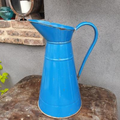 1 broc emaille bleu