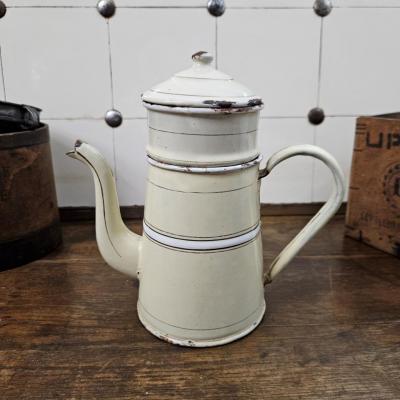 Cafetière émaillée jaune