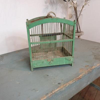 1 cage a oiseau verte 2