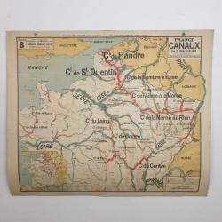 Carte Géographique Scolaire - Les Canaux Français -
