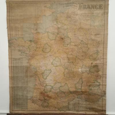 1 carte de france entoilee