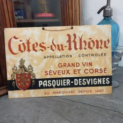 Carton publicitaire Côtes du Rhône